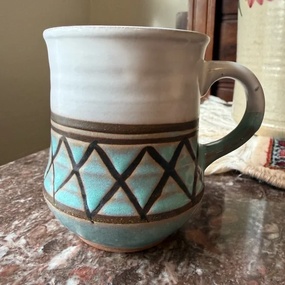 Vintage southwestern western pottery mug - Picture 1 of 5